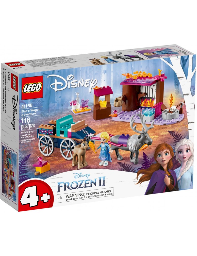 LEGO Disney Frozen II Elsa's Wagon Carriage Adventure 41166 Building Kit  with Elsa & Sven Toy Figure (116 Pieces)