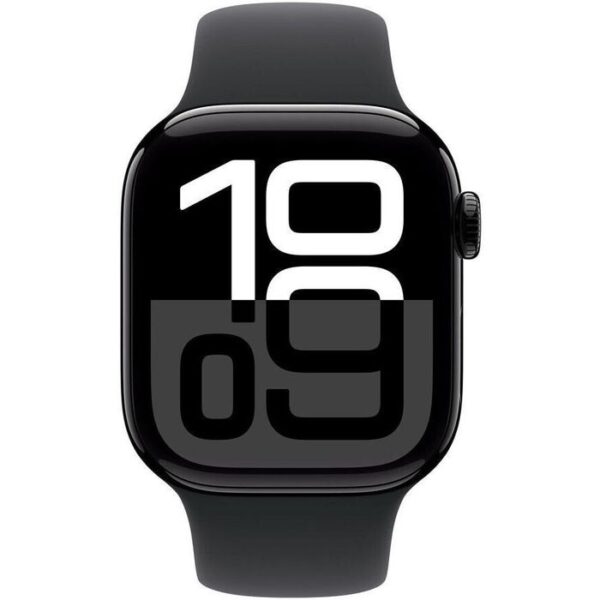 ⁦Apple Smartwatch Watch Series 10 iOS GPS, 42 mm, S/M, NFC, EKG, Aluminium, diamantschwarz⁩ – תמונה ⁦2⁩