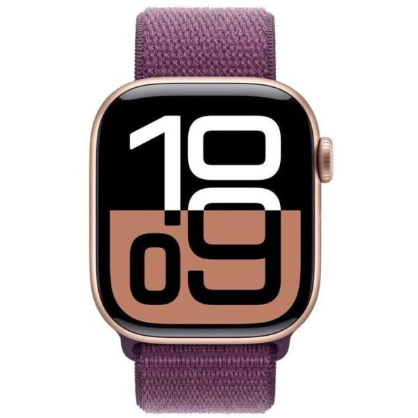 ⁦Apple Smartwatch Watch Series 10 iOS GPS, 42 mm, NFC, EKG, Aluminium, roségold, Pflaume⁩ – תמונה ⁦2⁩