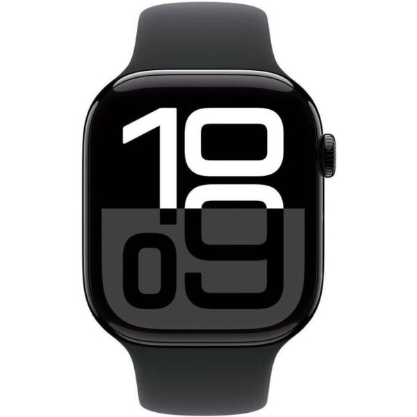 ⁦Apple Smartwatch Watch Series 10 iOS GPS Cellular, 46 mm, M/L, NFC, EKG, Aluminium, diamantschwarz⁩ – תמונה ⁦2⁩