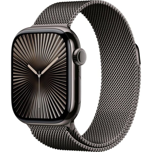 Apple Smartwatch Watch Series 10 iOS GPS Cellular, 42 mm, NFC, EKG, Titan, Schiefer, anthrazit