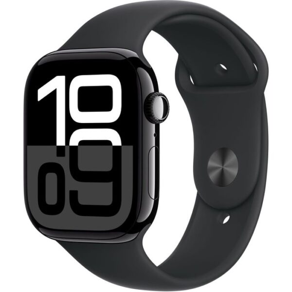 Apple Smartwatch Watch Series 10 iOS GPS Cellular, 46 mm, S/M, NFC, EKG, Aluminium, diamantschwarz