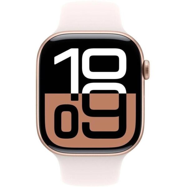 ⁦Apple Smartwatch Watch Series 10 iOS GPS Cellular, 46 mm, S/M, NFC, EKG, Aluminium roségold blassrosa⁩ – תמונה ⁦2⁩