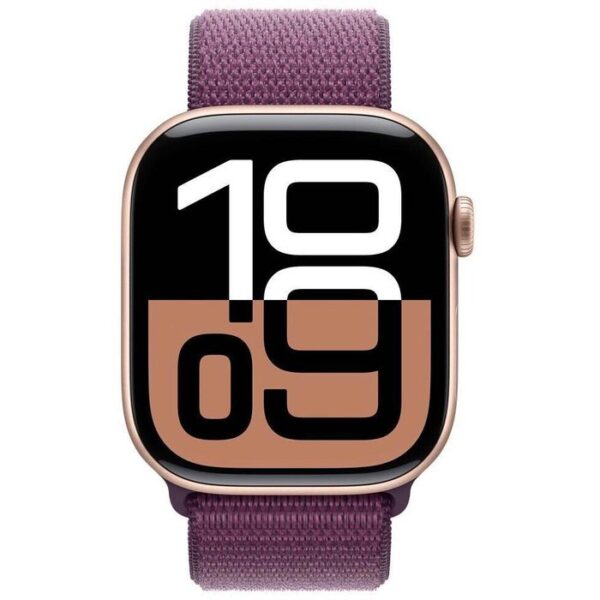 ⁦Apple Smartwatch Watch Series 10 iOS GPS Cellular, 46 mm, NFC, EKG, Aluminium, roségold, Pflaume⁩ – תמונה ⁦2⁩