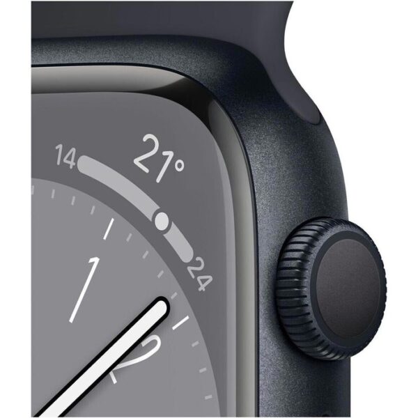 ⁦Apple Smartwatch Watch Series 8 iOS GPS, 41 mm, NFC, EKG, Aluminium, Mitternacht⁩ – תמונה ⁦3⁩