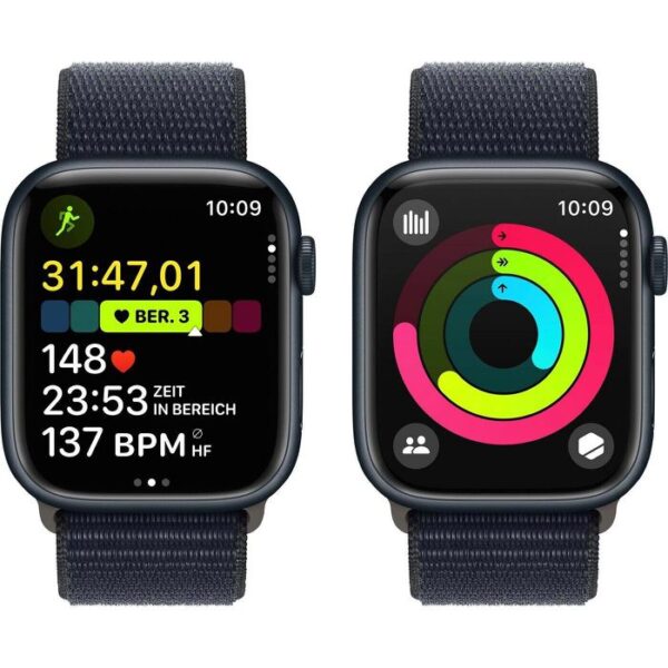 ⁦Apple Smartwatch Watch Series 9 iOS GPS, Ausstellungsstück, 45 mm, NFC, EKG, Mitternacht⁩ – תמונה ⁦4⁩