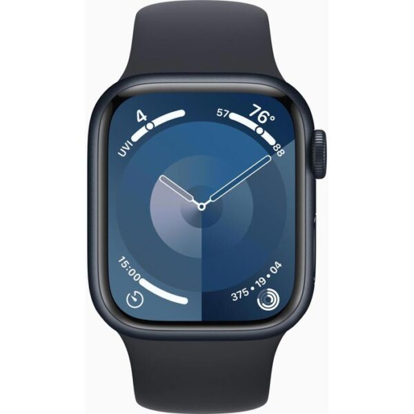 ⁦Apple Smartwatch Watch Series 9 iOS GPS Cellular, 41 mm, S/M, NFC, EKG, Aluminium, Mitternacht⁩ – תמונה ⁦2⁩