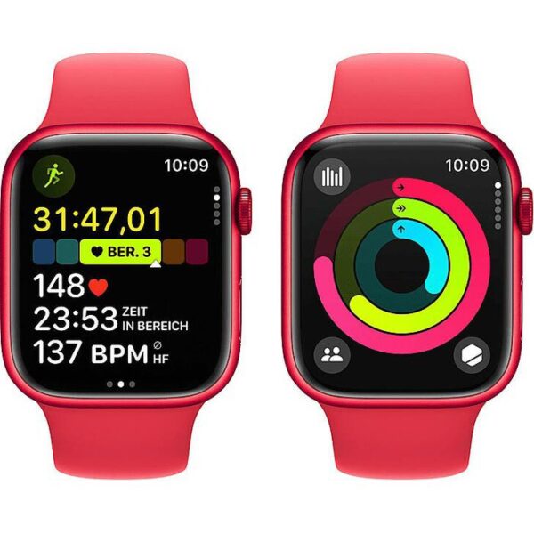 ⁦Apple Smartwatch Watch Series 9 iOS GPS Cellular, 45 mm, M/L, NFC, EKG, Aluminium, product red⁩ – תמונה ⁦4⁩