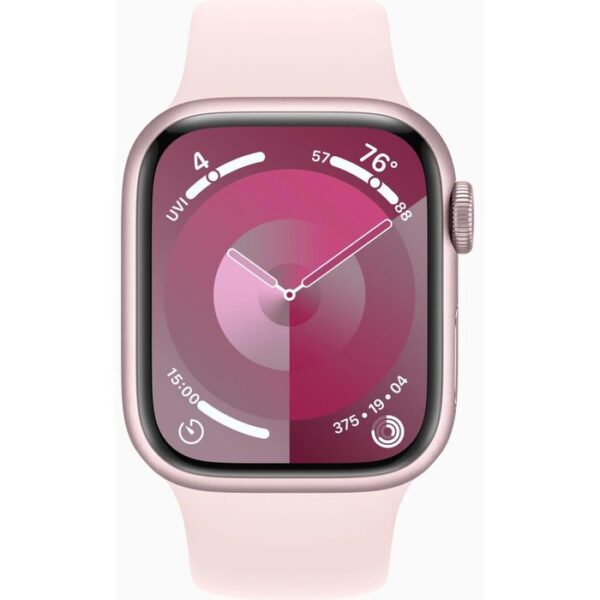 ⁦Apple Smartwatch Watch Series 9 iOS GPS Cellular, 41 mm, M/L, NFC, EKG, Aluminium, rosé, hellrosa⁩ – תמונה ⁦2⁩