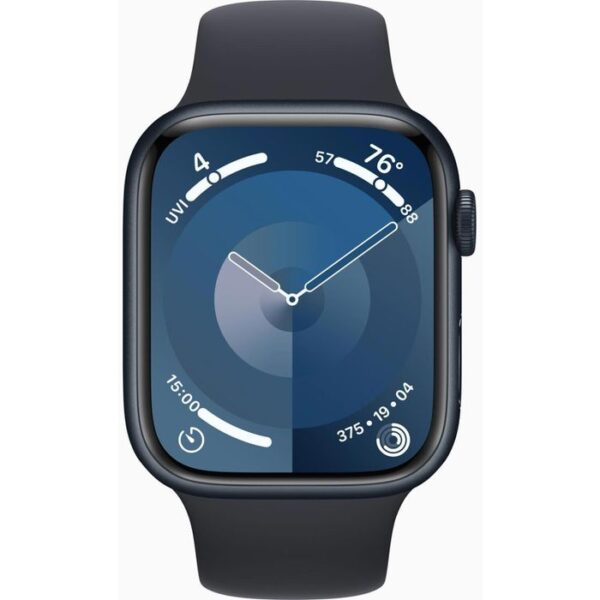 ⁦Apple Smartwatch Watch Series 9 iOS GPS Cellular, 45 mm, M/L, NFC, EKG, Aluminium, Mitternacht⁩ – תמונה ⁦2⁩