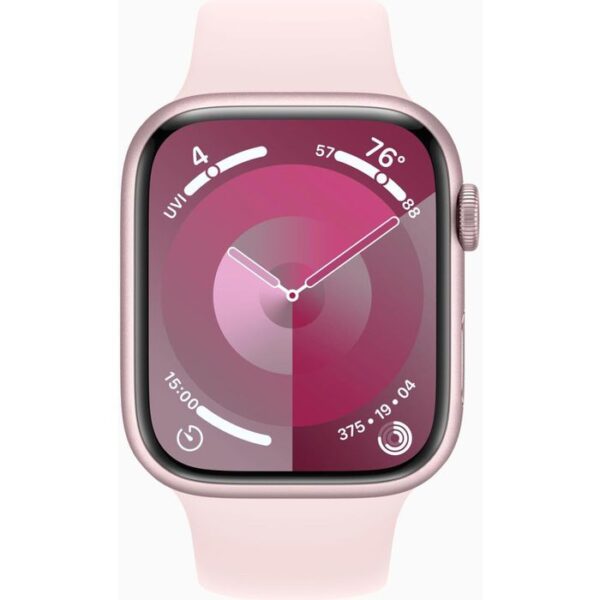 ⁦Apple Smartwatch Watch Series 9 iOS GPS Cellular, 45 mm, S/M, NFC, EKG, Aluminium, rosé, hellrosa⁩ – תמונה ⁦2⁩