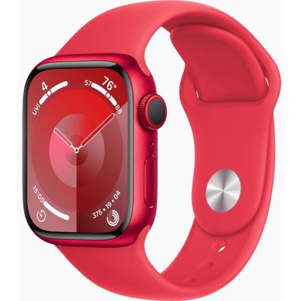 Apple Smartwatch Watch Series 9 iOS GPS Cellular, 41 mm, S/M, NFC, EKG, Aluminium, product red