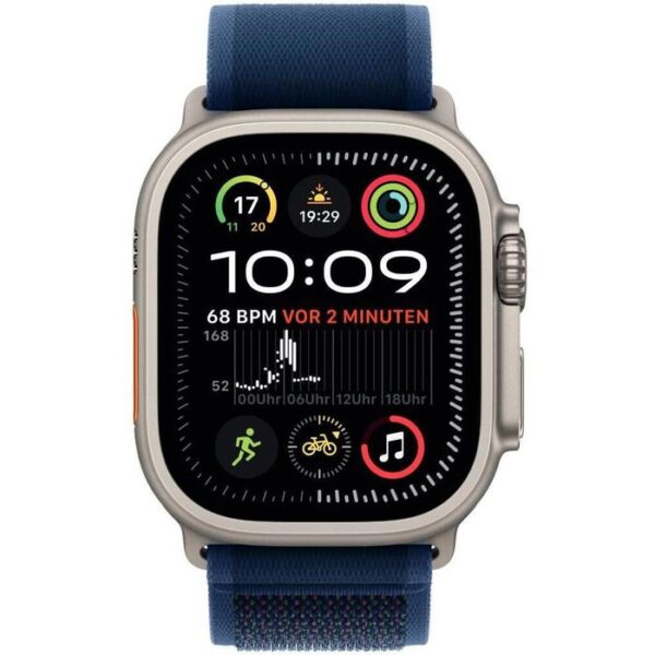 ⁦Apple Smartwatch Watch Ultra 2 24 iOS GPS Cellular, 49 mm, M/L, NFC, EKG, Titan, Trail blau⁩ – תמונה ⁦2⁩