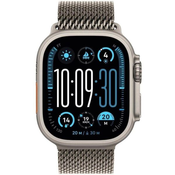 ⁦Apple Smartwatch Watch Ultra 2 24 iOS GPS Cellular, 49 mm, S, NFC, EKG, Titan, Natural, silber⁩ – תמונה ⁦2⁩