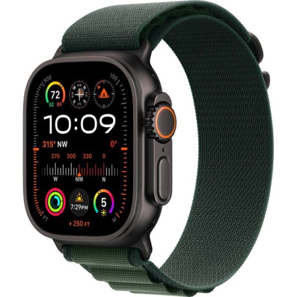 Apple Smartwatch Watch Ultra 2 24 iOS GPS Cellular, 49 mm, S, NFC, EKG, Titan, Alpine grün