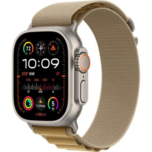 Apple Smartwatch Watch Ultra 2 24 iOS GPS Cellular, 49 mm, S, NFC, EKG, Titan, Alpine mandel