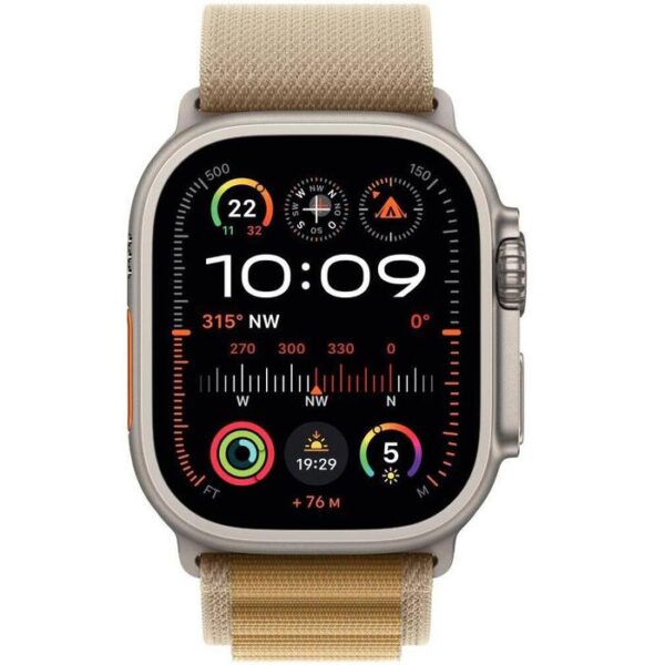 ⁦Apple Smartwatch Watch Ultra 2 24 iOS GPS Cellular, 49 mm, S, NFC, EKG, Titan, Alpine mandel⁩ – תמונה ⁦2⁩