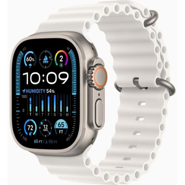 Apple Smartwatch Watch Ultra 2 iOS GPS Cellular, 49 mm, NFC, EKG, Titan, Ocean weiß