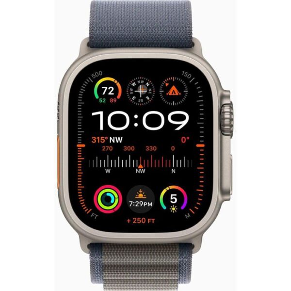 ⁦Apple Smartwatch Watch Ultra 2 iOS GPS Cellular, 49 mm, M, NFC, EKG, Titan, Alpine blau⁩ – תמונה ⁦2⁩