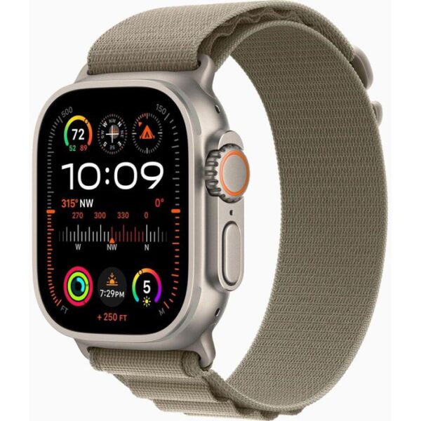 Apple Smartwatch Watch Ultra 2 iOS GPS Cellular, 49 mm, S, NFC, EKG, Titan, Alpine olive