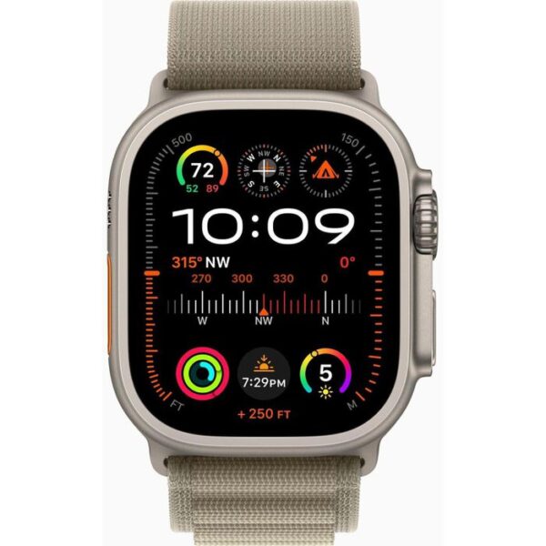 ⁦Apple Smartwatch Watch Ultra 2 iOS GPS Cellular, 49 mm, S, NFC, EKG, Titan, Alpine olive⁩ – תמונה ⁦2⁩