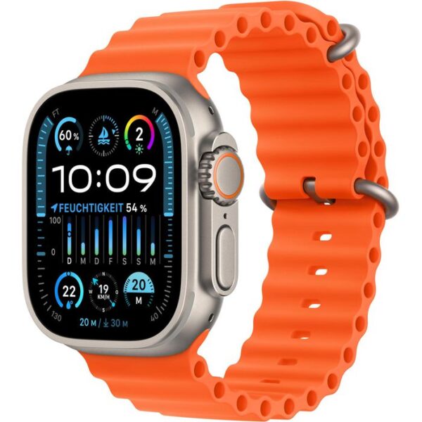 Apple Smartwatch Watch Ultra 2 iOS GPS Cellular, 49 mm, NFC, EKG, Titan, Ocean orange