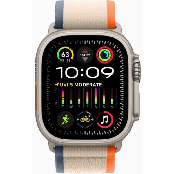 ⁦Apple Smartwatch Watch Ultra 2 iOS GPS Cellular, 49 mm, S/M, NFC, EKG, Titan, Trail orange/beige⁩ – תמונה ⁦2⁩