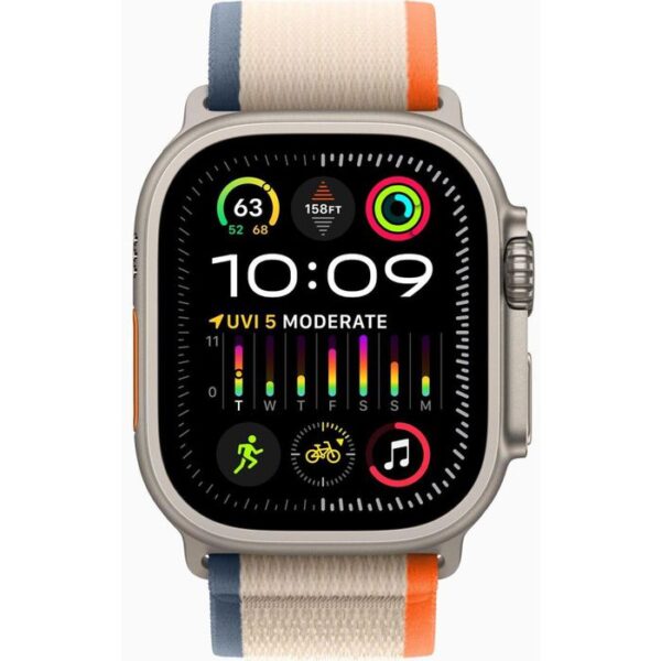 ⁦Apple Smartwatch Watch Ultra 2 iOS GPS Cellular, 49 mm, M/L, NFC, EKG, Titan, Trail orange/beige⁩ – תמונה ⁦2⁩