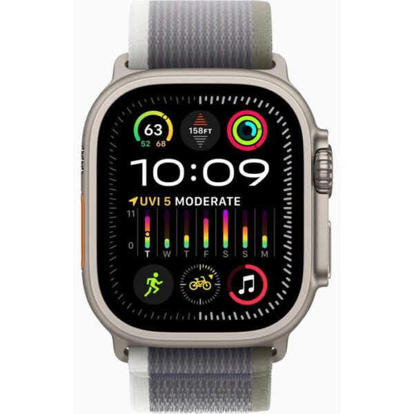 ⁦Apple Smartwatch Watch Ultra 2 iOS GPS Cellular, 49 mm, S/M, NFC, EKG, Titan, Trail grün/grau⁩ – תמונה ⁦2⁩