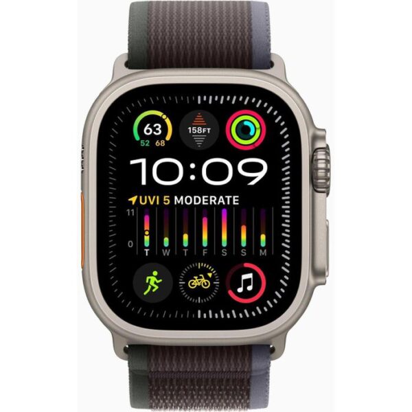 ⁦Apple Smartwatch Watch Ultra 2 iOS GPS Cellular, Ausstellungsstück, 49 mm, S/M, Trail blau/schwarz⁩ – תמונה ⁦2⁩