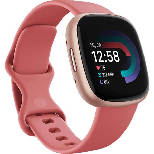 ⁦Fitbit Smartwatch Versa 4 GPS, NFC, Aluminium, Sandrosa, Kuferrosé⁩ – תמונה ⁦5⁩