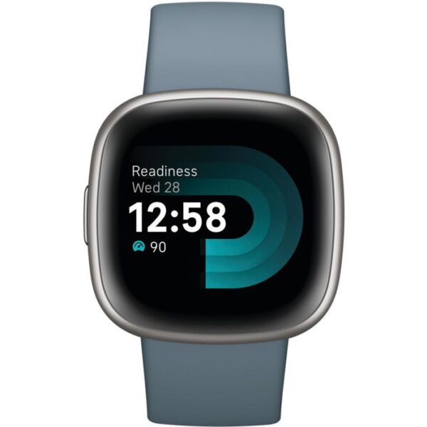 ⁦Fitbit Smartwatch Versa 4 GPS, NFC, Aluminium, Wasserfallblau, Platin⁩ – תמונה ⁦3⁩