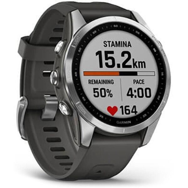 ⁦Garmin Smartwatch fenix 7S GPS, 42 mm, NFC, Silber, Graphit⁩ – תמונה ⁦3⁩