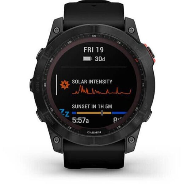 ⁦Garmin Smartwatch fenix 7X Solar Edition GPS, 51 mm, NFC, Silber, Graphit⁩ – תמונה ⁦2⁩