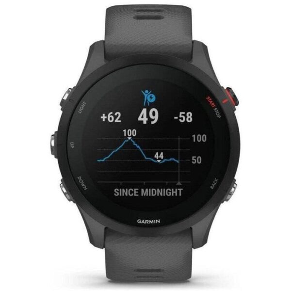 ⁦Garmin Smartwatch Forerunner 255 GPS, 46 mm, NFC, grau⁩ – תמונה ⁦2⁩