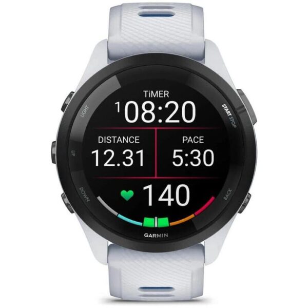 ⁦Garmin Smartwatch Forerunner 265 GPS, 46 mm, NFC, weiß, dunkelblau⁩ – תמונה ⁦2⁩