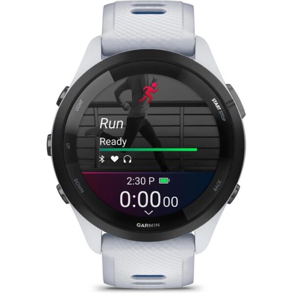 ⁦Garmin Smartwatch Forerunner 265 GPS, 46 mm, NFC, weiß, dunkelblau⁩ – תמונה ⁦4⁩