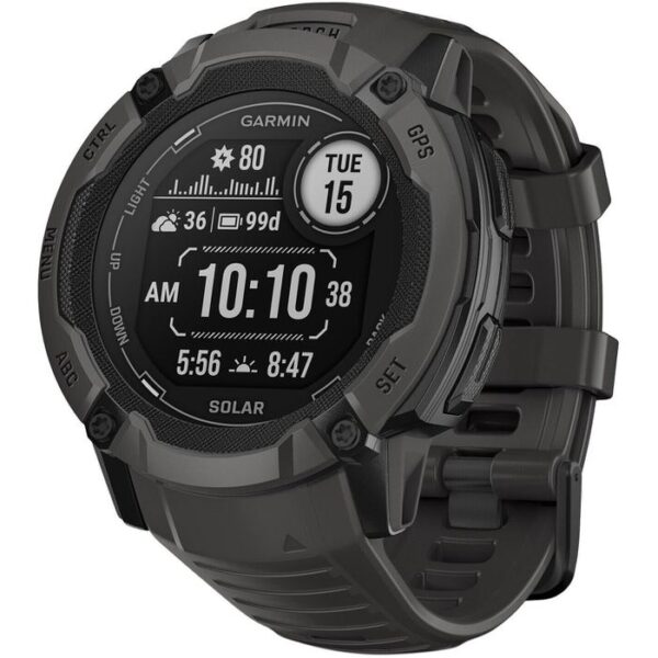 Garmin Smartwatch Instinct 2X Solar GPS, 50 mm, NFC, Schiefergrau