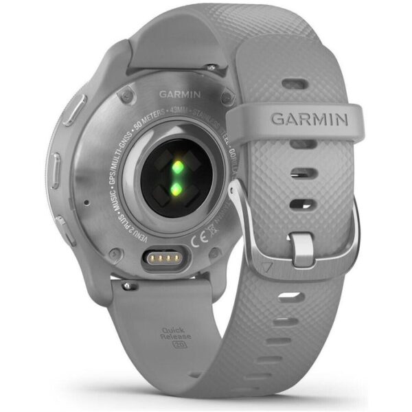 ⁦Garmin Smartwatch Venu 2 Plus GPS, 43 mm, NFC, Edelstahl, silber, hellgrau⁩ – תמונה ⁦4⁩