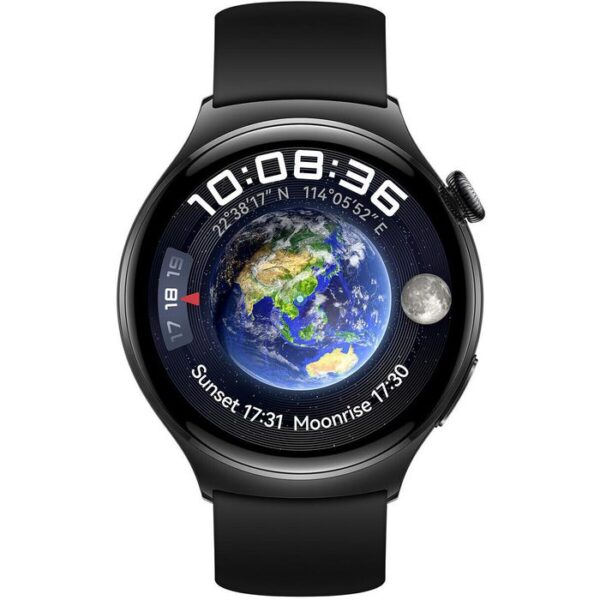 ⁦Huawei Smartwatch Watch 4 GPS LTE, 46 mm, NFC, EKG, Edelstahl, schwarz⁩ – תמונה ⁦2⁩