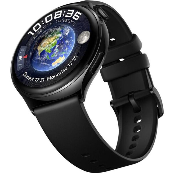 ⁦Huawei Smartwatch Watch 4 GPS LTE, 46 mm, NFC, EKG, Edelstahl, schwarz⁩ – תמונה ⁦4⁩