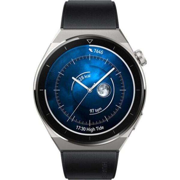 ⁦Huawei Smartwatch Watch GT 3 Pro GPS, 46 mm, NFC, Edelstahl, schwarz⁩ – תמונה ⁦2⁩