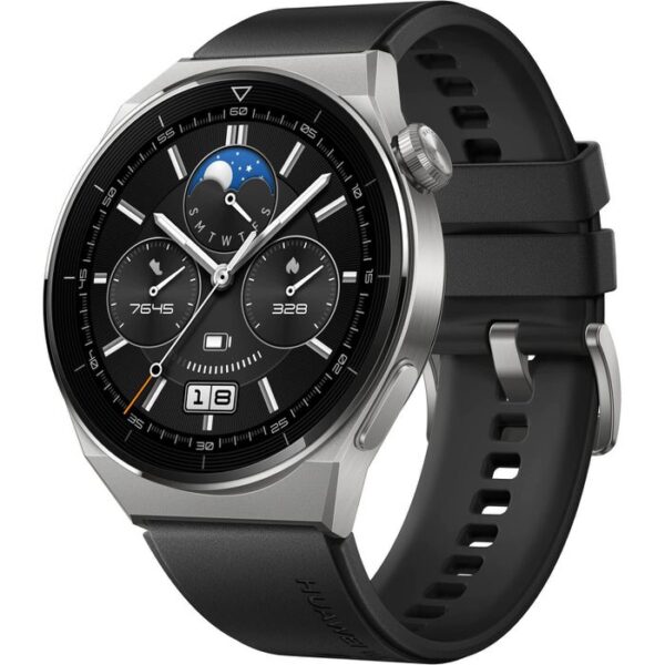 Huawei Smartwatch Watch GT 3 Pro GPS, 46 mm, NFC, Edelstahl, schwarz