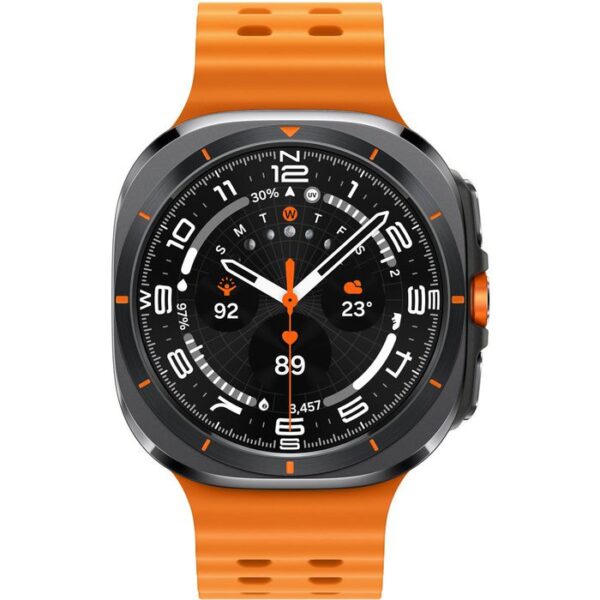 ⁦Samsung Smartwatch Galaxy Watch Ultra GPS LTE, 47 mm, S/M/L, NFC, EKG, Titan, grau, orange⁩ – תמונה ⁦2⁩