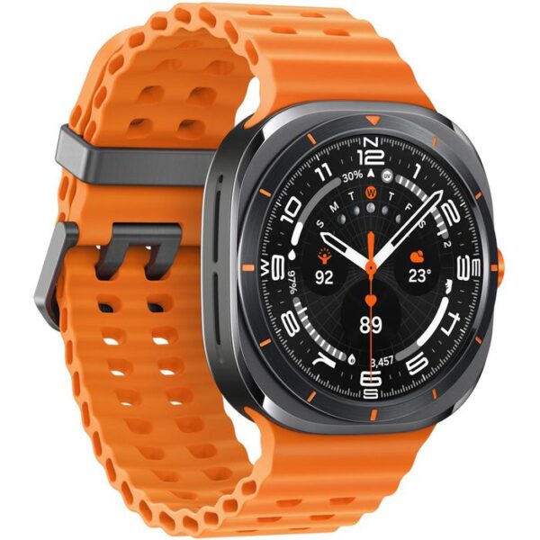 ⁦Samsung Smartwatch Galaxy Watch Ultra GPS LTE, 47 mm, S/M/L, NFC, EKG, Titan, grau, orange⁩ – תמונה ⁦3⁩